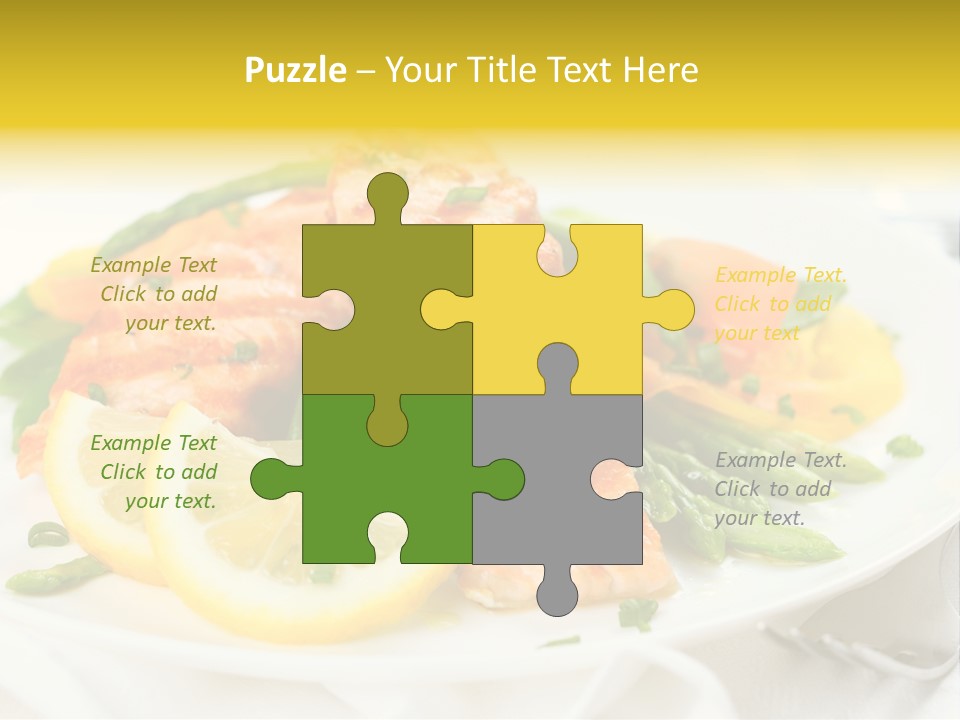 Cooked Salmon Omega PowerPoint Template