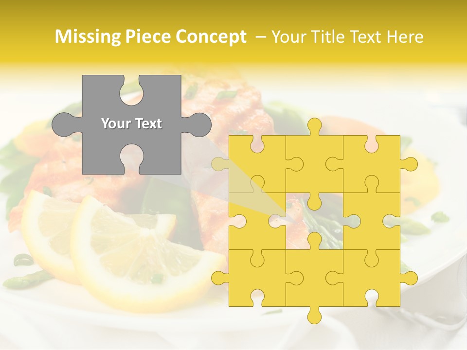 Cooked Salmon Omega PowerPoint Template