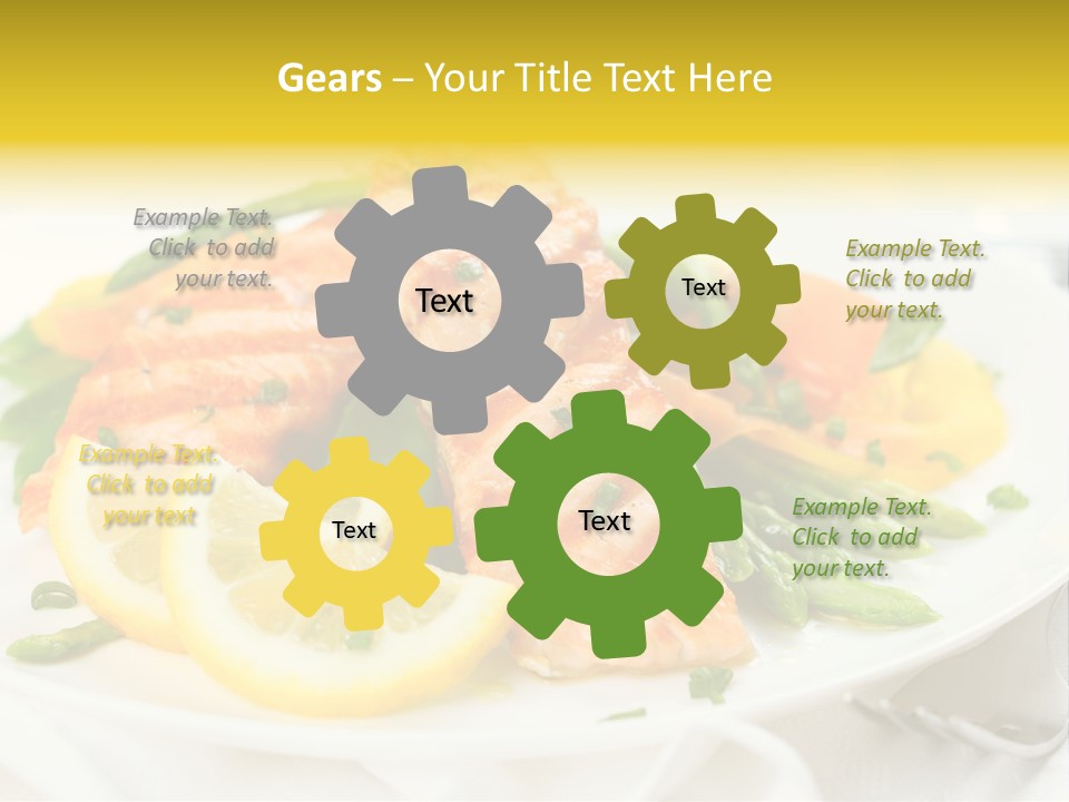 Cooked Salmon Omega PowerPoint Template