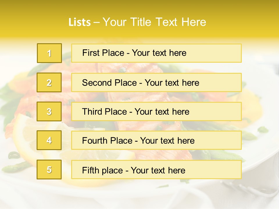 Cooked Salmon Omega PowerPoint Template