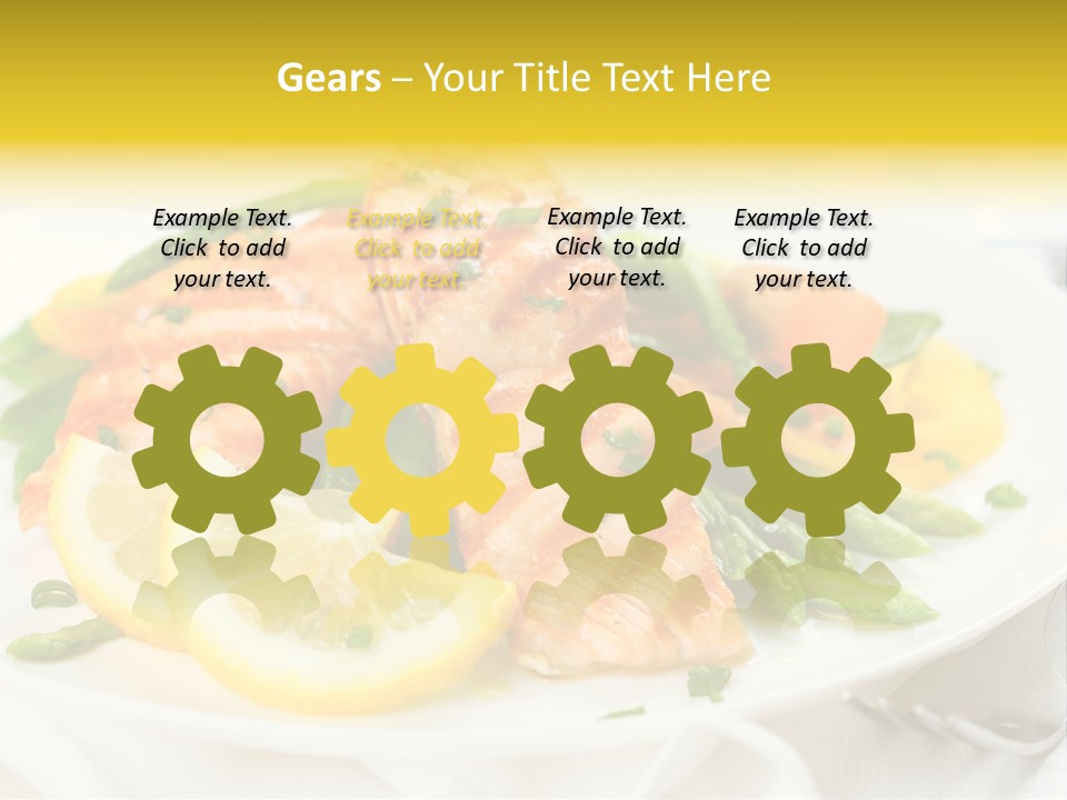 Cooked Salmon Omega PowerPoint Template