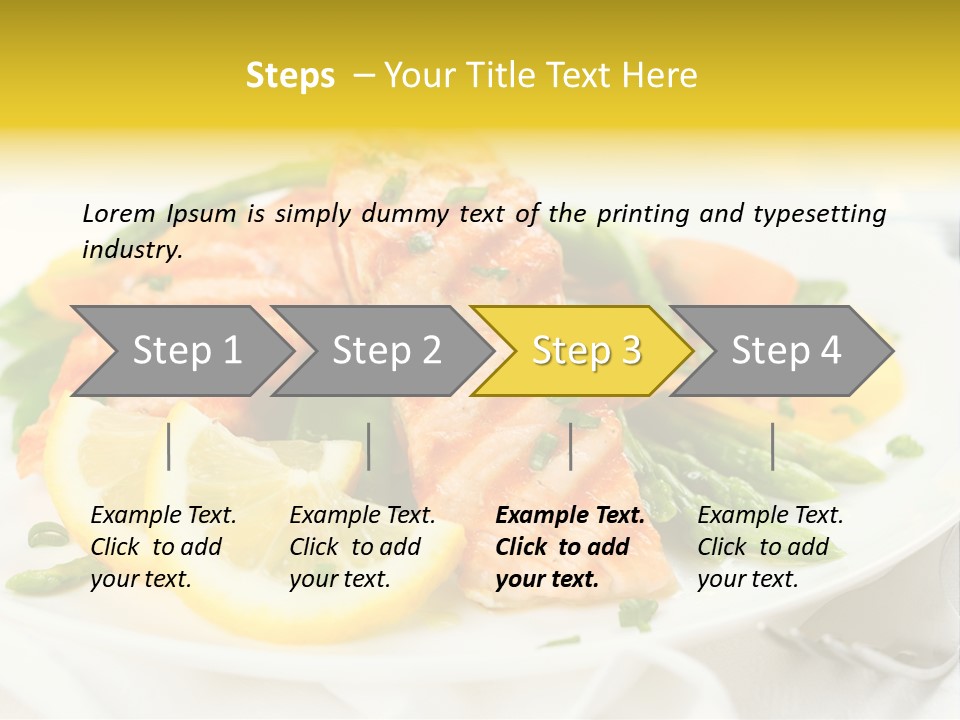Cooked Salmon Omega PowerPoint Template