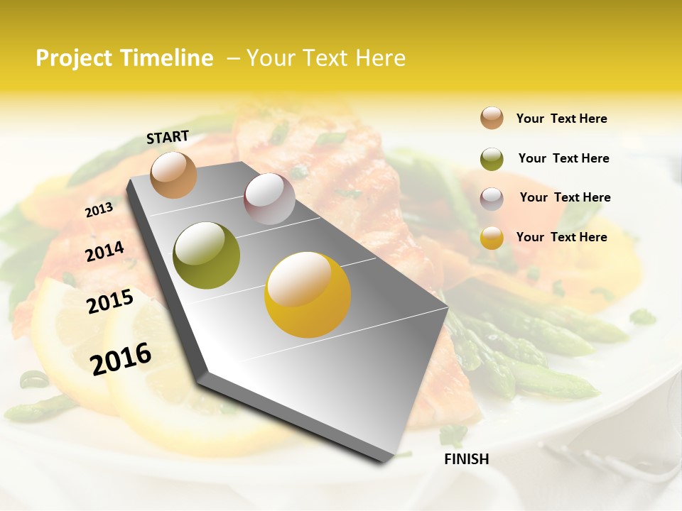 Cooked Salmon Omega PowerPoint Template