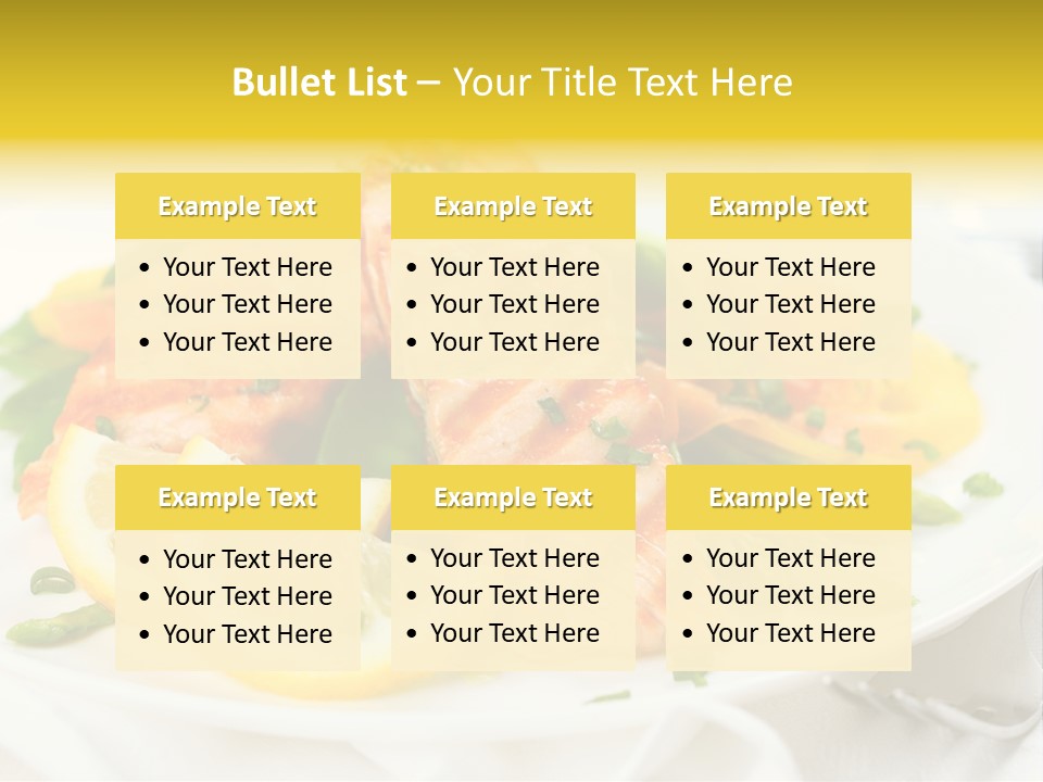 Cooked Salmon Omega PowerPoint Template