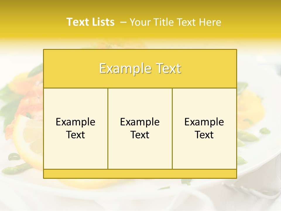 Cooked Salmon Omega PowerPoint Template
