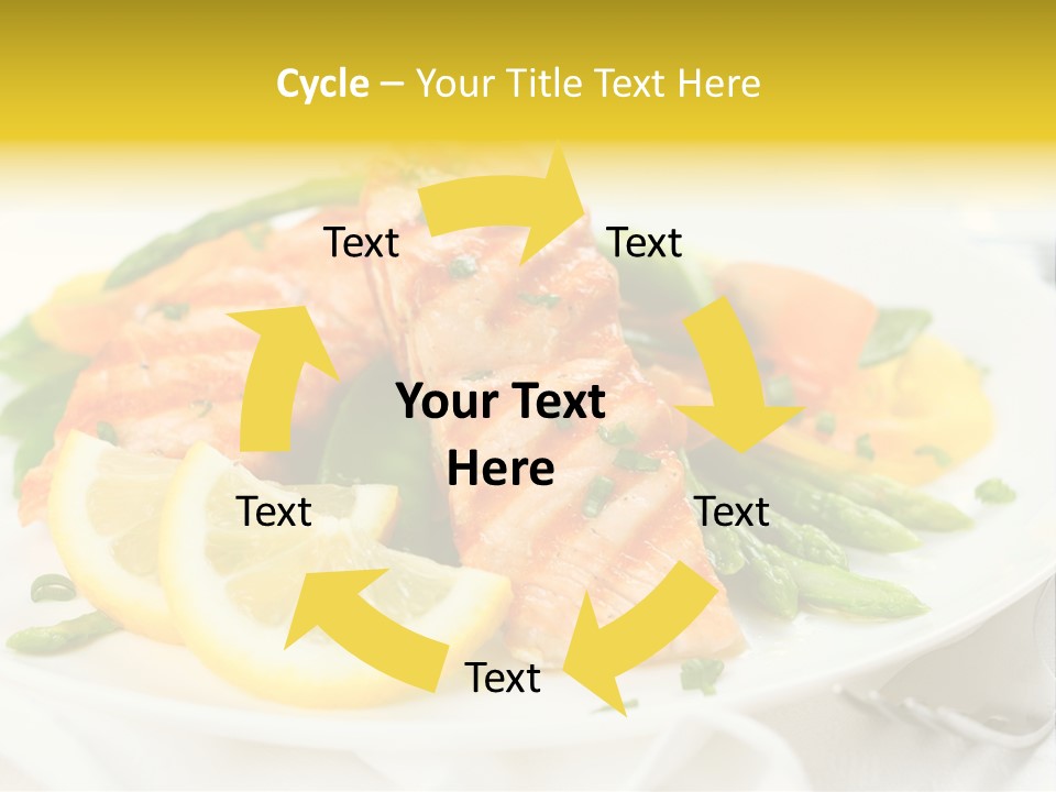 Cooked Salmon Omega PowerPoint Template