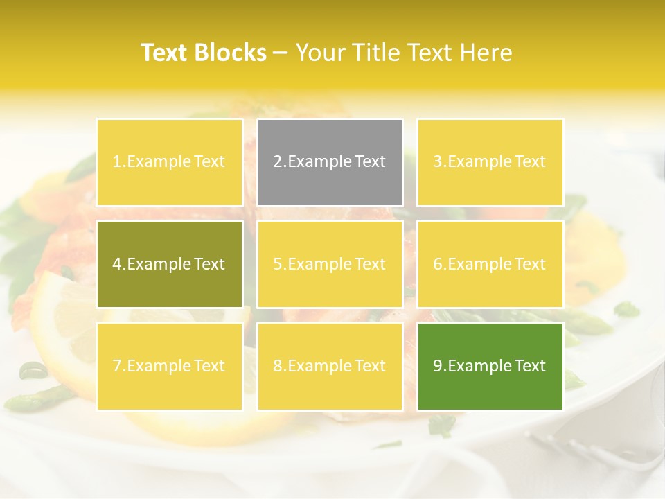 Cooked Salmon Omega PowerPoint Template