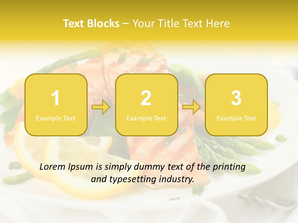 Cooked Salmon Omega PowerPoint Template