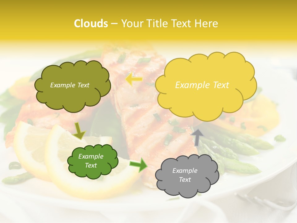 Cooked Salmon Omega PowerPoint Template