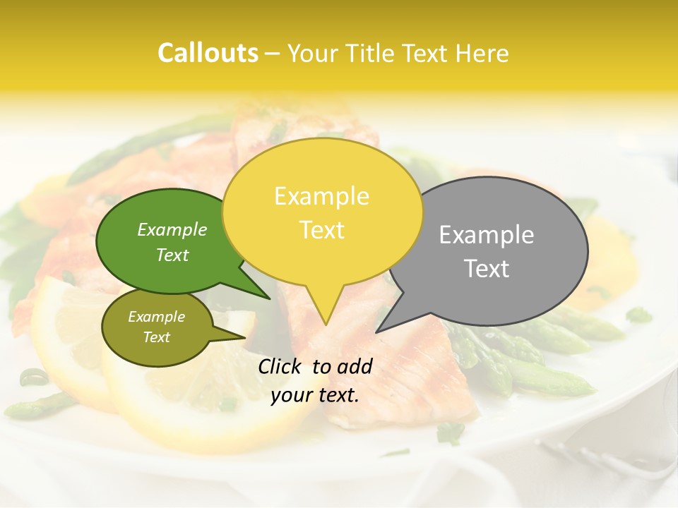 Cooked Salmon Omega PowerPoint Template