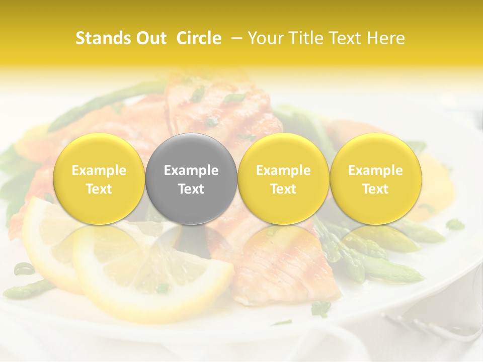 Cooked Salmon Omega PowerPoint Template