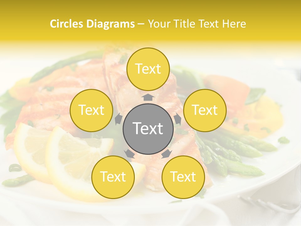 Cooked Salmon Omega PowerPoint Template