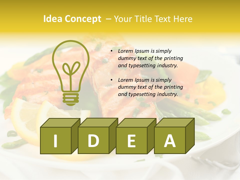 Cooked Salmon Omega PowerPoint Template