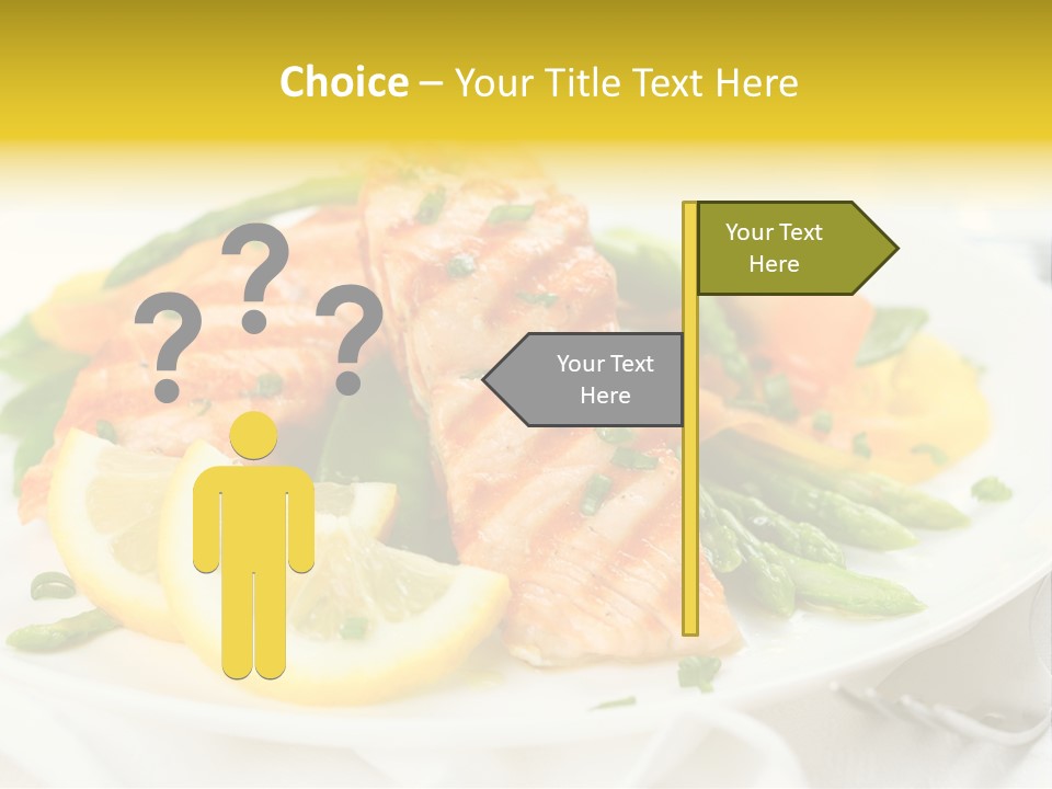 Cooked Salmon Omega PowerPoint Template