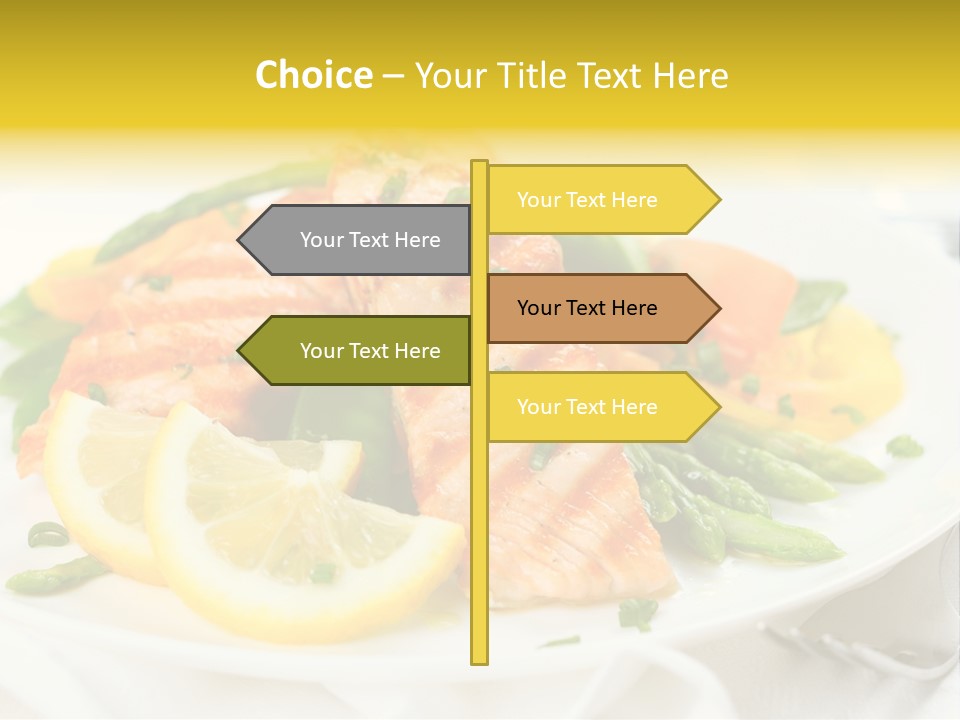 Cooked Salmon Omega PowerPoint Template