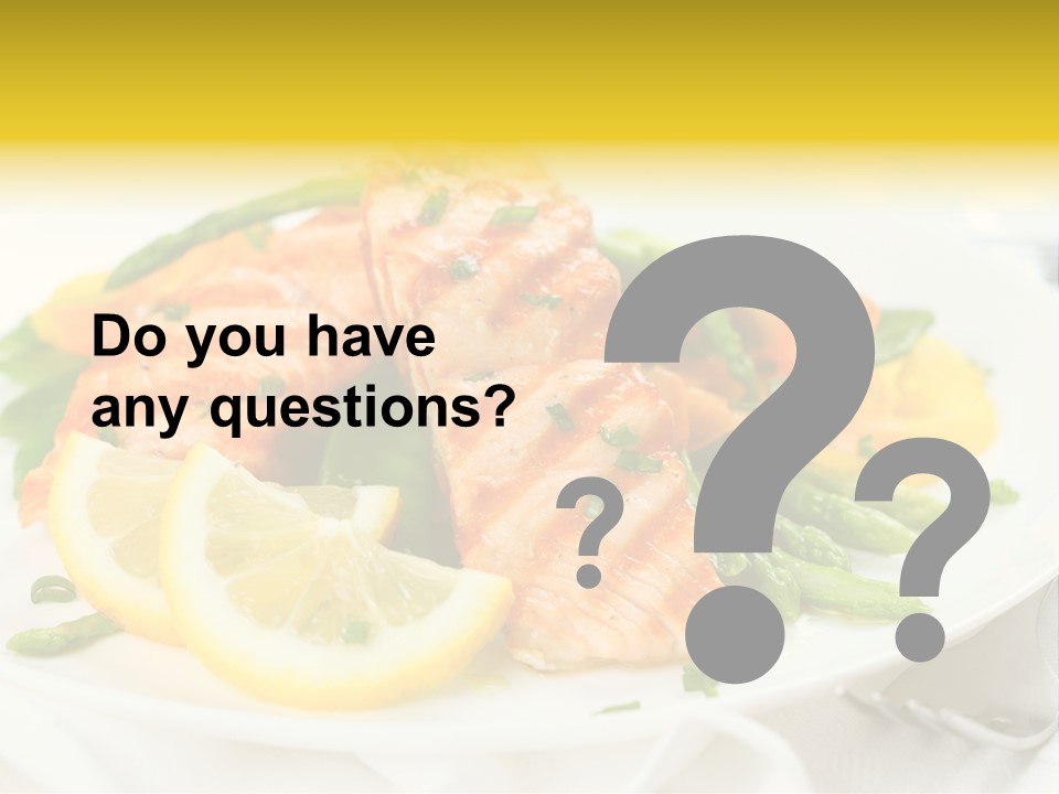 Cooked Salmon Omega PowerPoint Template