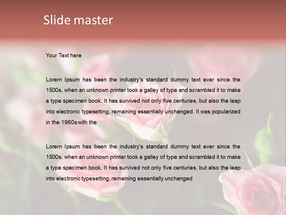 Bridal Bouquet Rose PowerPoint Template