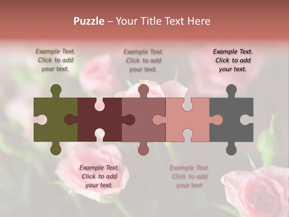 Bridal Bouquet Rose PowerPoint Template