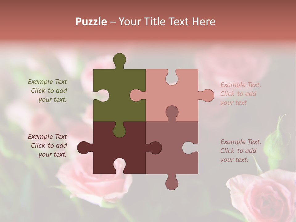 Bridal Bouquet Rose PowerPoint Template