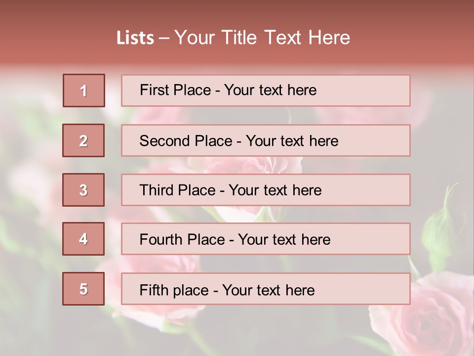 Bridal Bouquet Rose PowerPoint Template