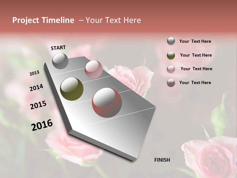 Bridal Bouquet Rose PowerPoint Template