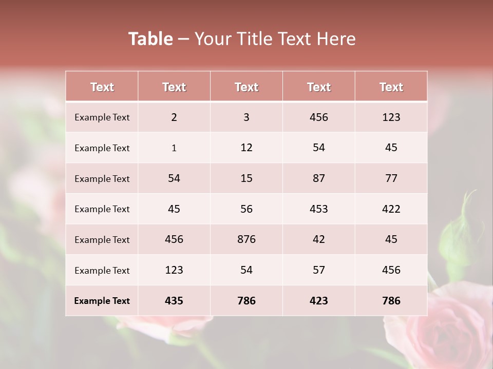 Bridal Bouquet Rose PowerPoint Template