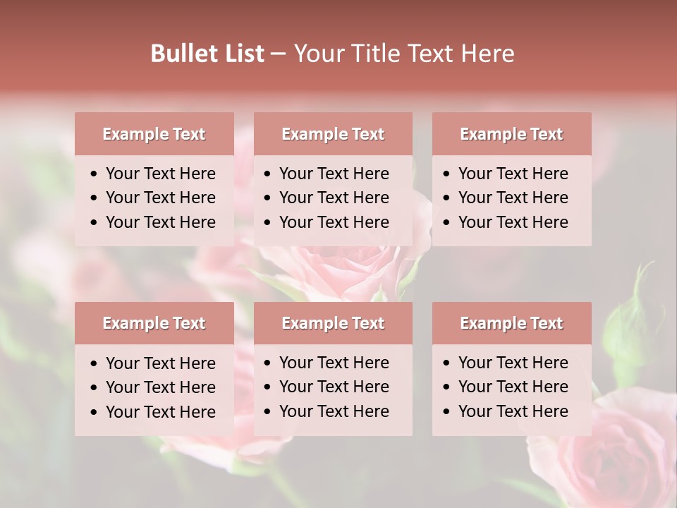 Bridal Bouquet Rose PowerPoint Template