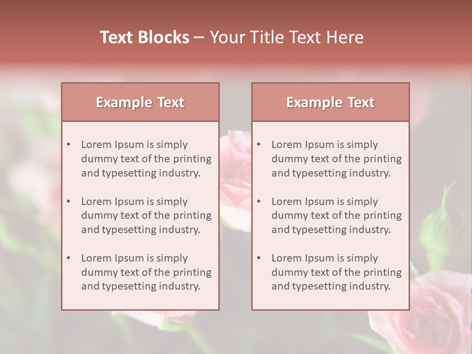 Bridal Bouquet Rose PowerPoint Template