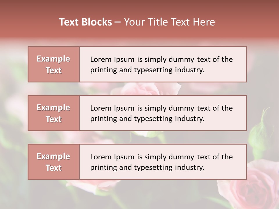 Bridal Bouquet Rose PowerPoint Template