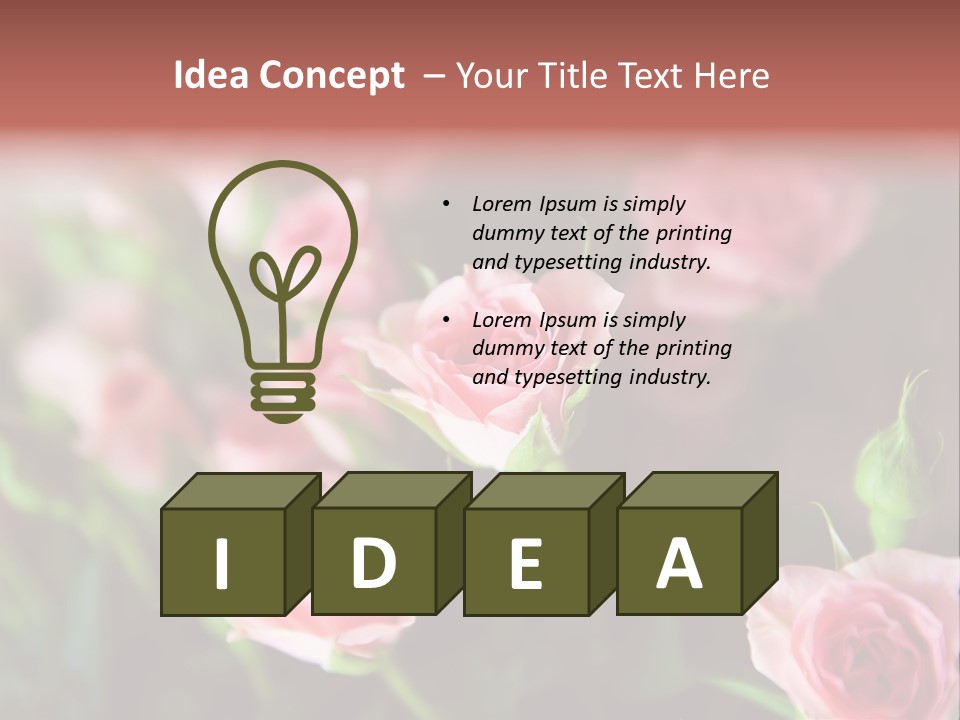 Bridal Bouquet Rose PowerPoint Template