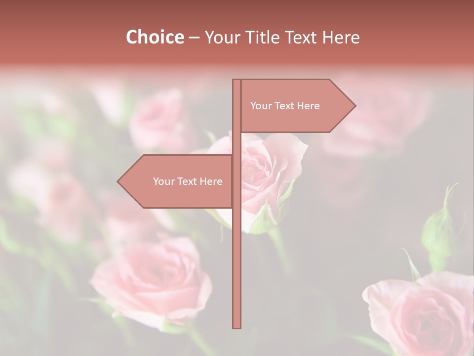 Bridal Bouquet Rose PowerPoint Template