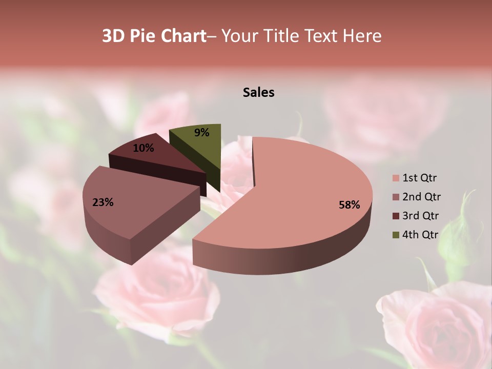 Bridal Bouquet Rose PowerPoint Template