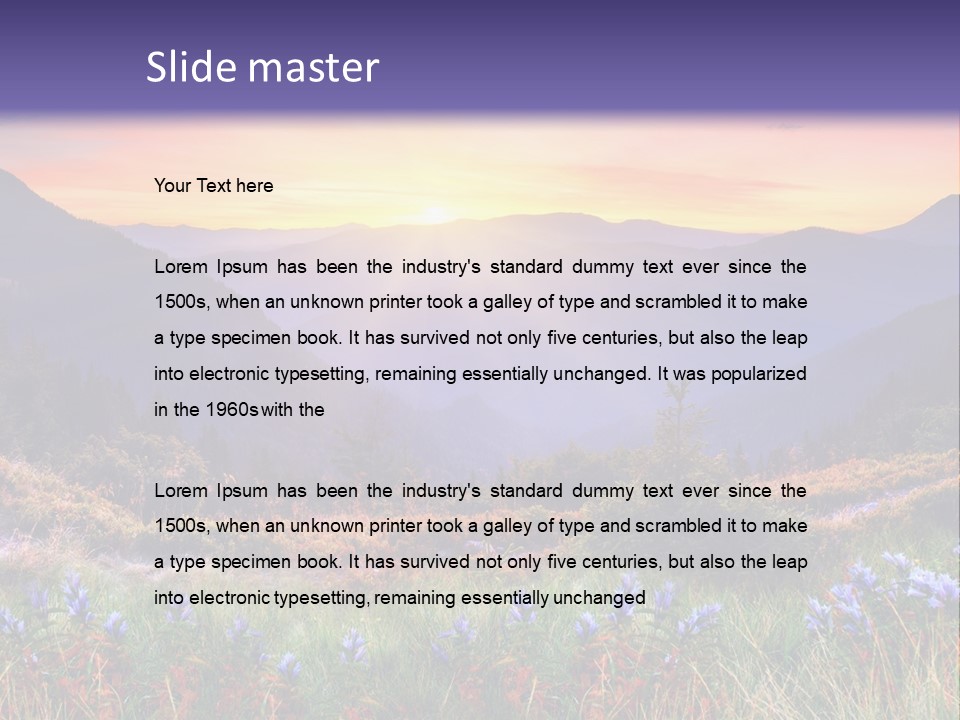 Mountain Morning Land PowerPoint Template