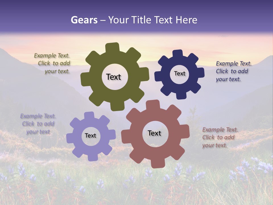 Mountain Morning Land PowerPoint Template