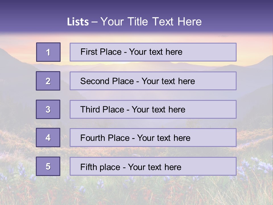 Mountain Morning Land PowerPoint Template