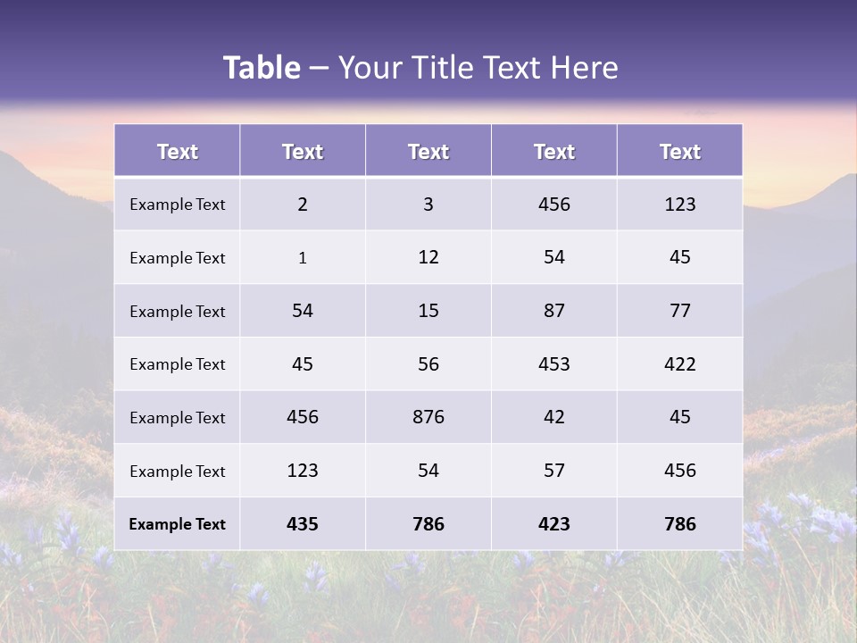 Mountain Morning Land PowerPoint Template