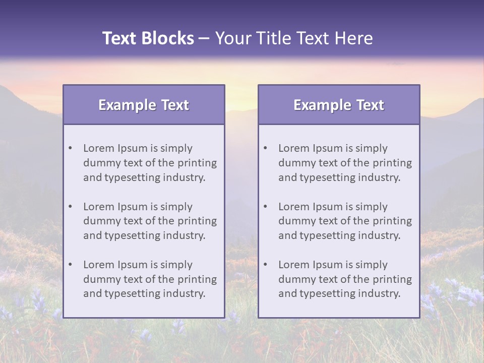 Mountain Morning Land PowerPoint Template