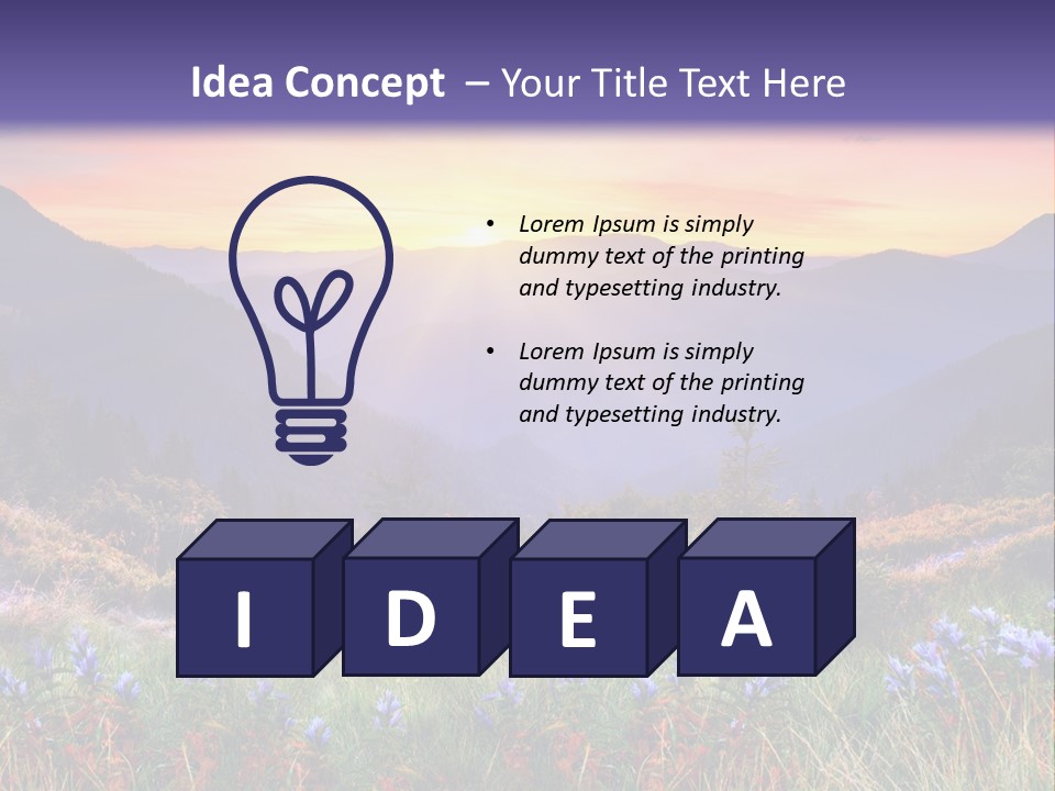 Mountain Morning Land PowerPoint Template