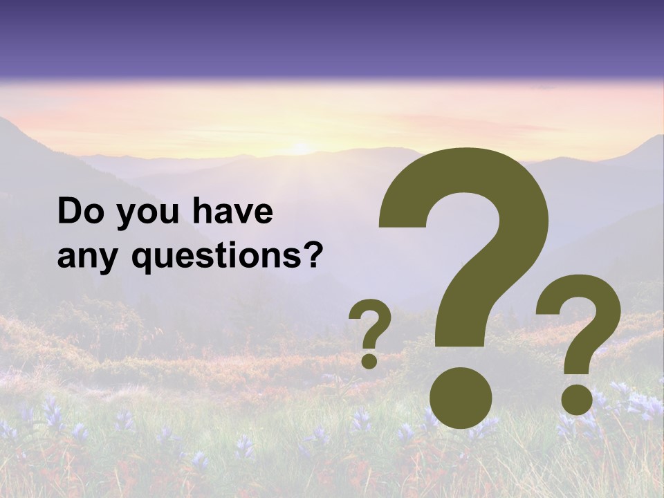 Mountain Morning Land PowerPoint Template