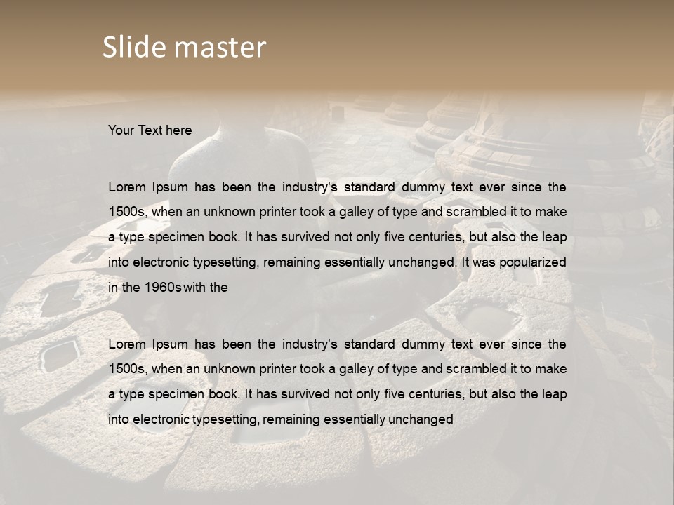 Prambanan Buddha Morning PowerPoint Template