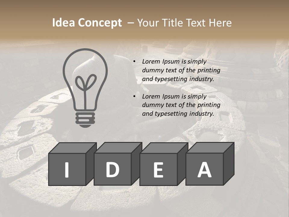 Prambanan Buddha Morning PowerPoint Template