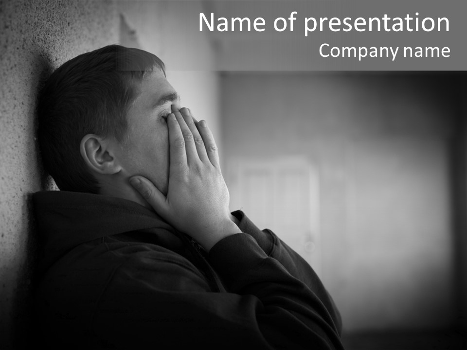 Unhappy Photo Pain PowerPoint Template