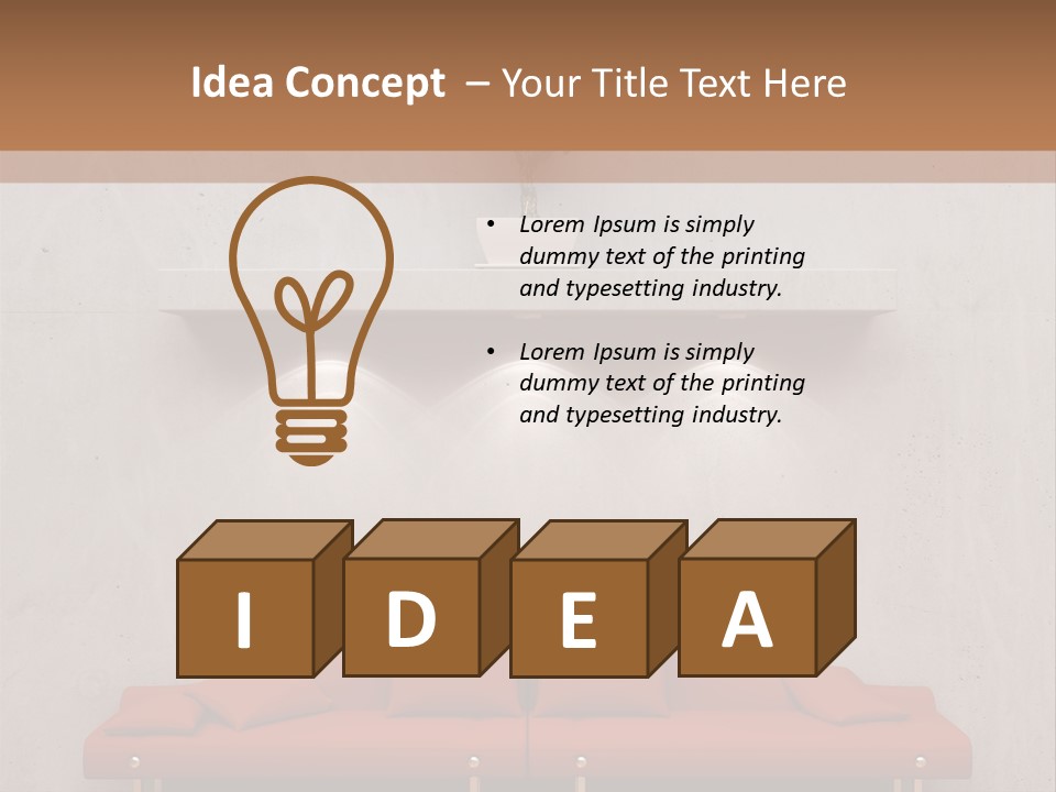 Home Chair Art PowerPoint Template