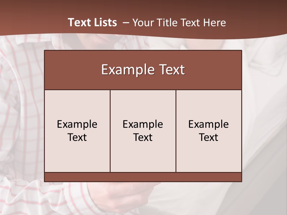 A Man Sitting On A Bed Looking At His Cell Phone PowerPoint Template