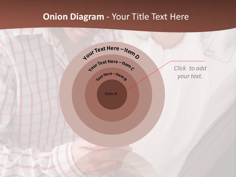 A Man Sitting On A Bed Looking At His Cell Phone PowerPoint Template