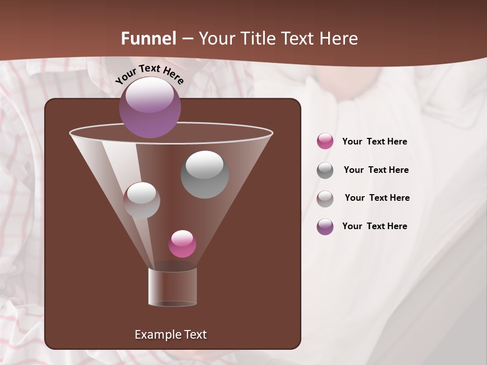 A Man Sitting On A Bed Looking At His Cell Phone PowerPoint Template
