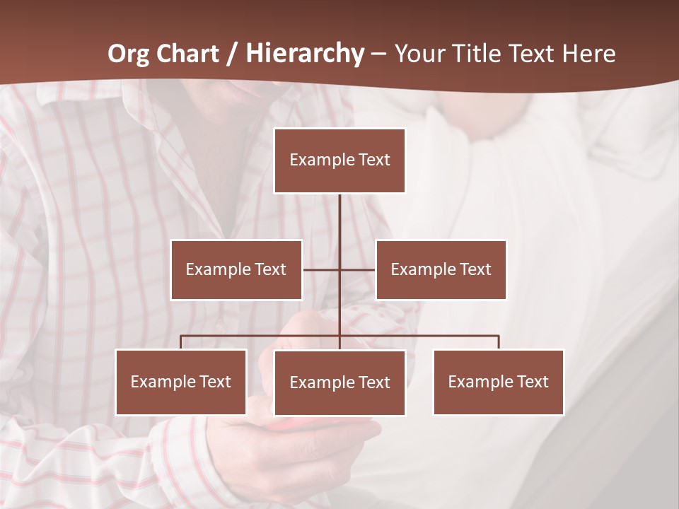 A Man Sitting On A Bed Looking At His Cell Phone PowerPoint Template