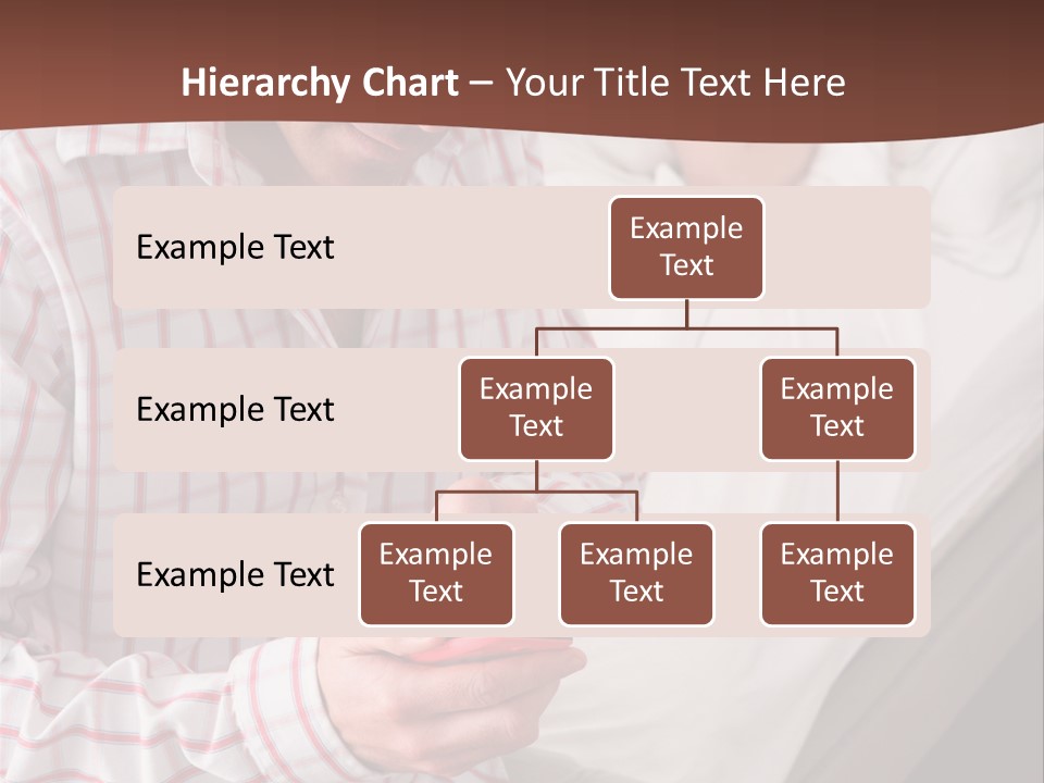 A Man Sitting On A Bed Looking At His Cell Phone PowerPoint Template
