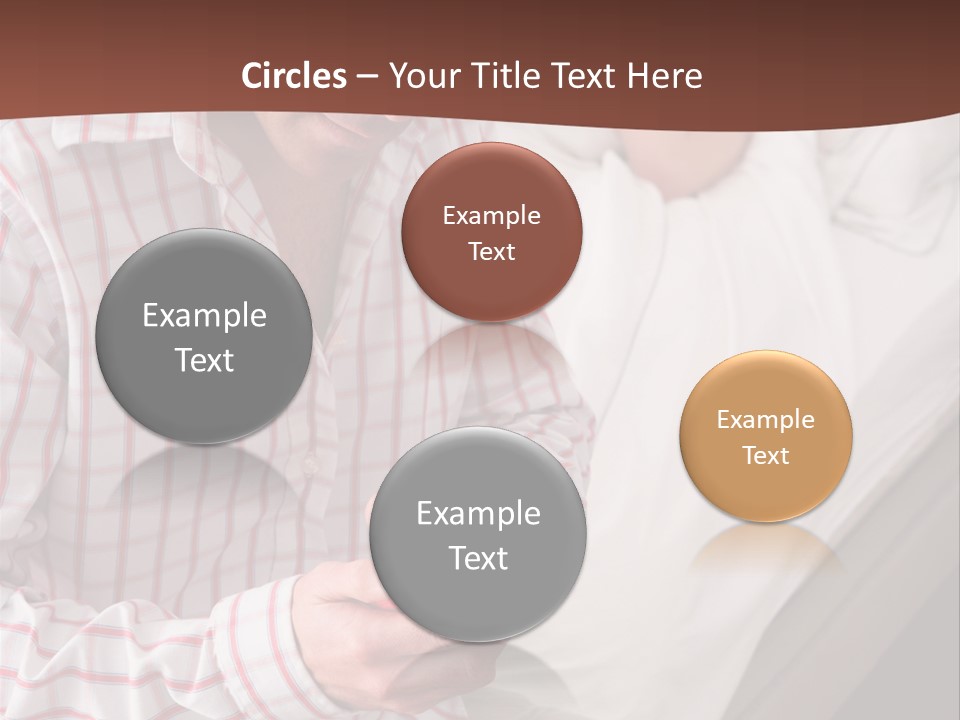 A Man Sitting On A Bed Looking At His Cell Phone PowerPoint Template