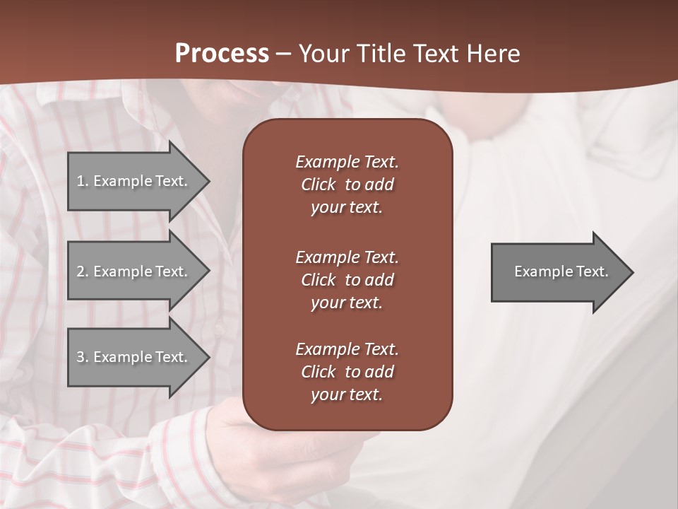 A Man Sitting On A Bed Looking At His Cell Phone PowerPoint Template